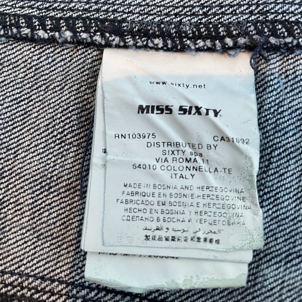 MISS SIXTY blue denim bustier crop top, size small - Picture 6 of 11